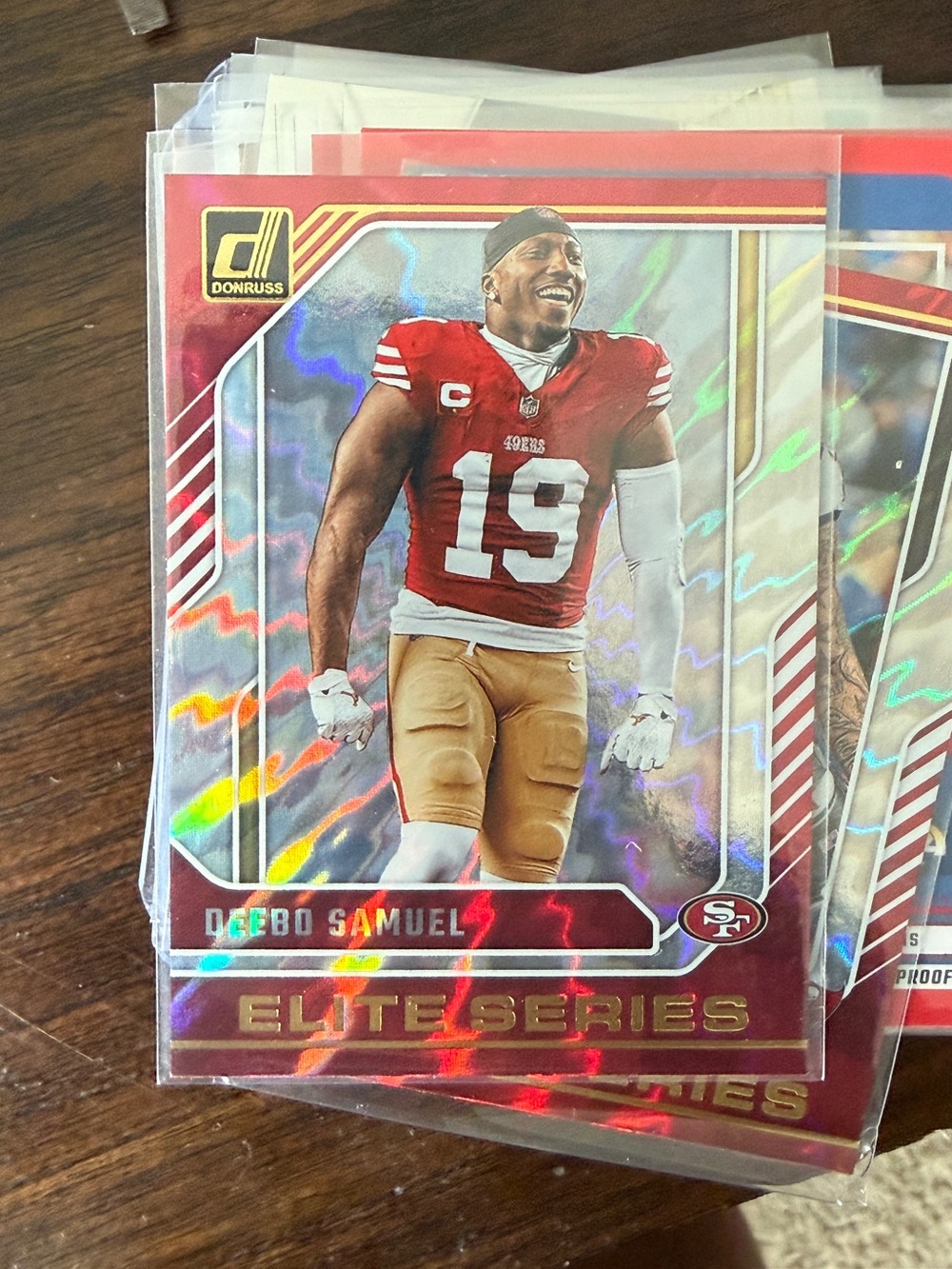Russ Elite Series Football Card - Red, Gold, White